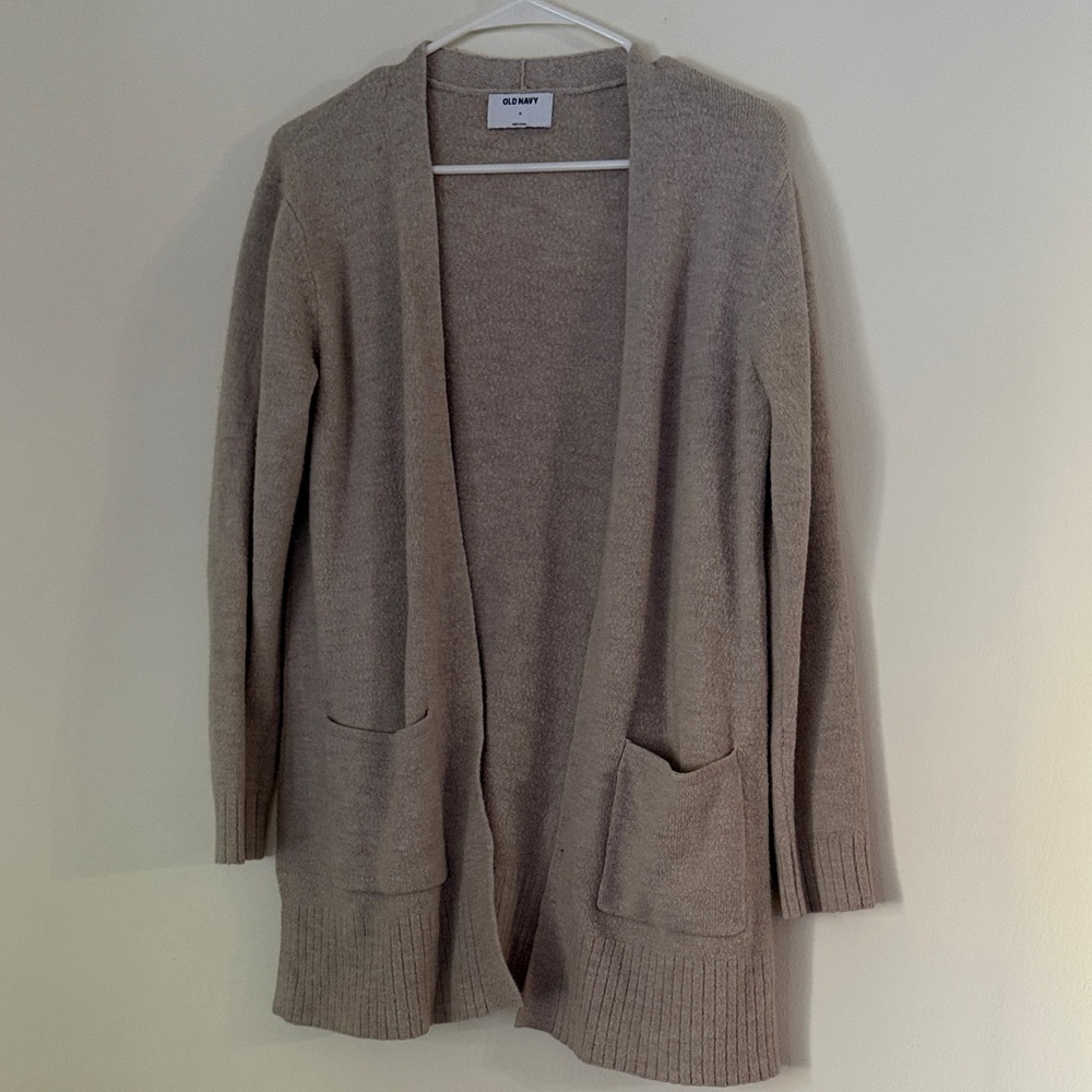 Old Navy Taupe Open Cardigan